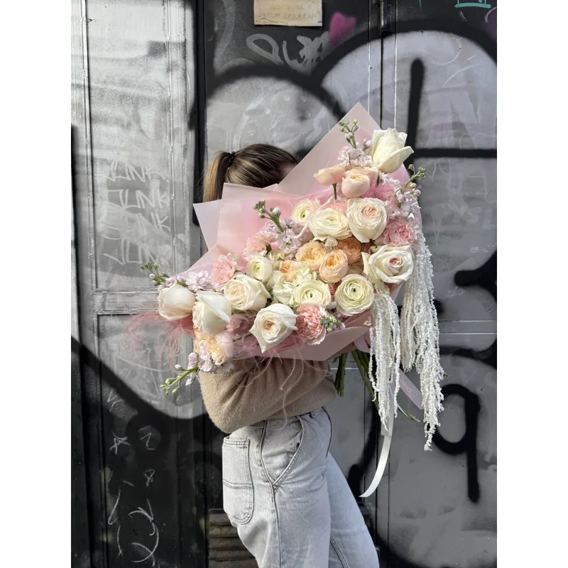 Modern Cream Pink Bouquet — foto 2